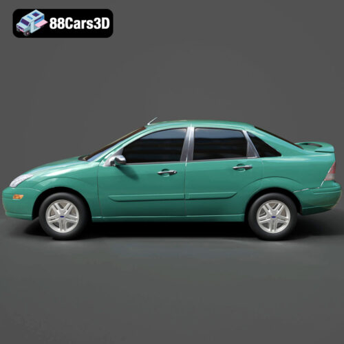 Ford Focus Sedan 2000-002 Ford Focus Sedan 2000 3D Model