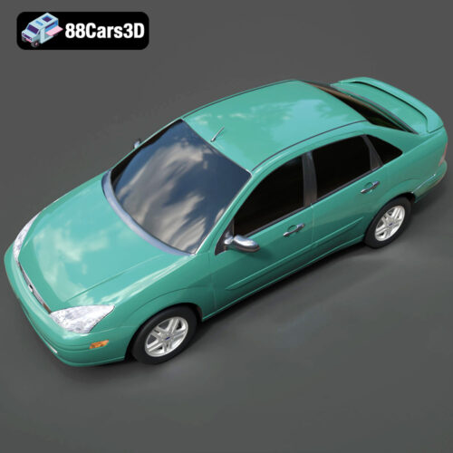 Ford Focus Sedan 2000-007 Ford Focus Sedan 2000 3D Model