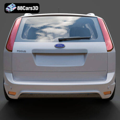 Ford Focus Station Wagon 2008-004 Ford Focus Station Wagon 2008 3D Model