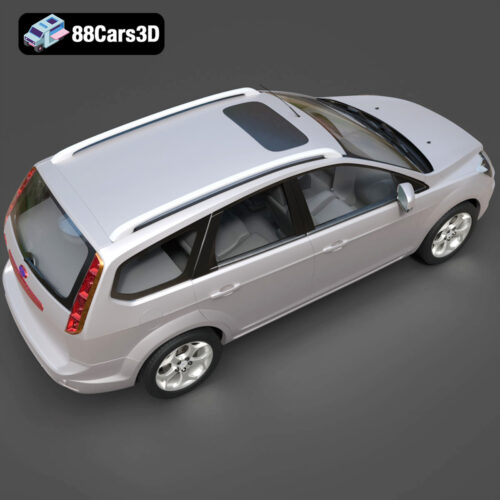 Ford Focus Station Wagon 2008-005 Ford Focus Station Wagon 2008 3D Model