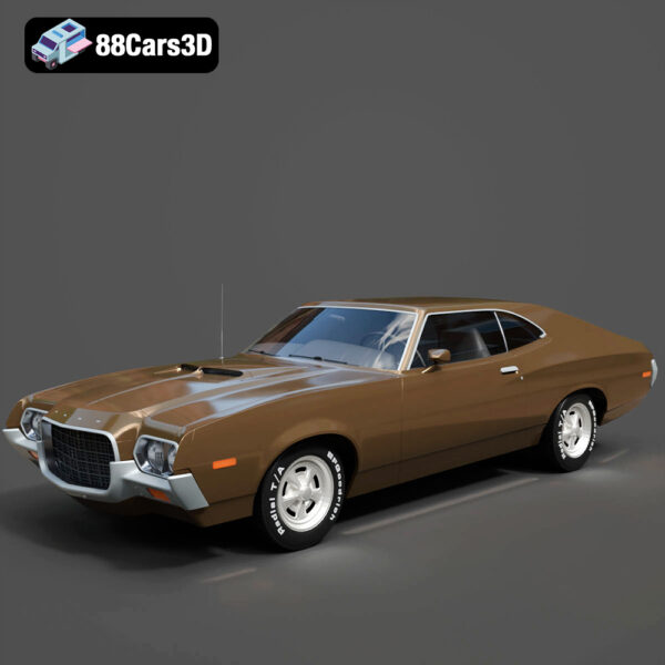 Ford Gran Torino 1972 3D Model