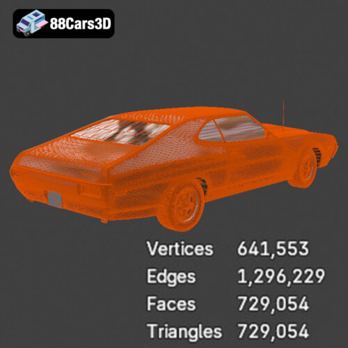 Ford Gran Torino 1972 3D Model