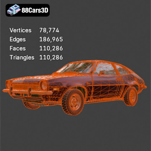 Ford Pinto 1971-008 Ford Pinto 1971 3D Model