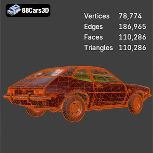 Ford Pinto 1971-009 Ford Pinto 1971 3D Model