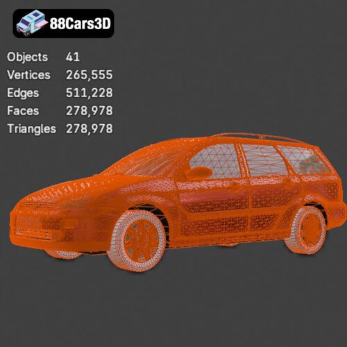 Ford Focus Wagon 1998 3D Model