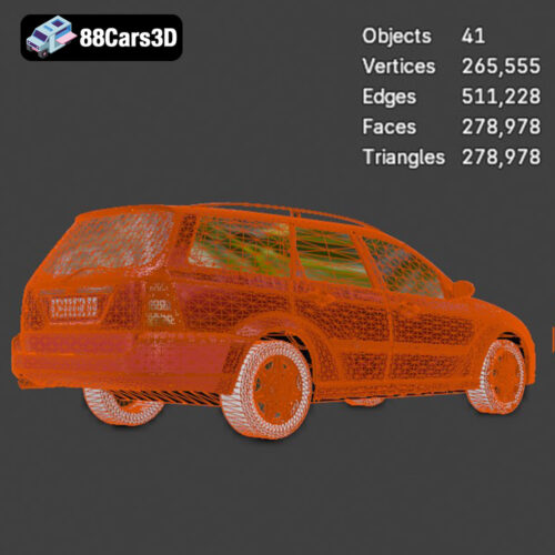 Ford Focus Wagon 1998 3D Model