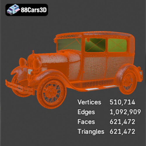 Ford Model A Tudor 1929 3D Model