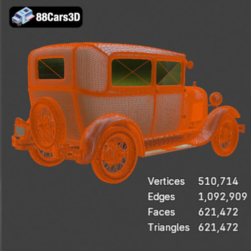 Ford Model A Tudor 1929 3D Model