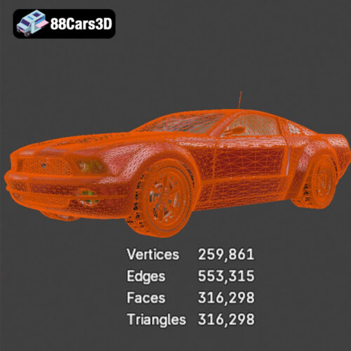 Ford Mustang 2003 3D Model