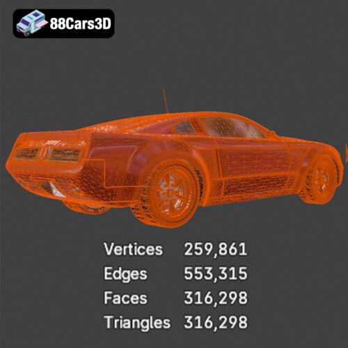 Ford Mustang 2003 3D Model