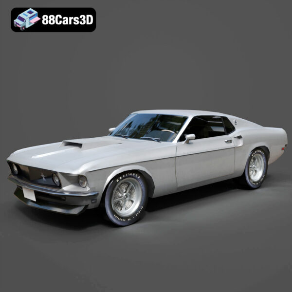 Ford Mustang Boss 429 1969 3D Model