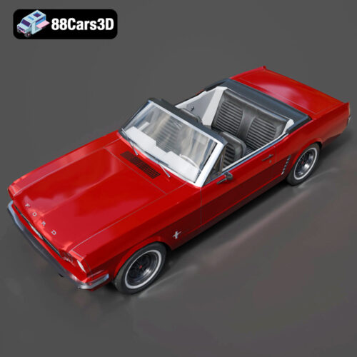 Ford_Mustang_Cabrio_1965-007 Ford Mustang Cabrio 1965 3D Model