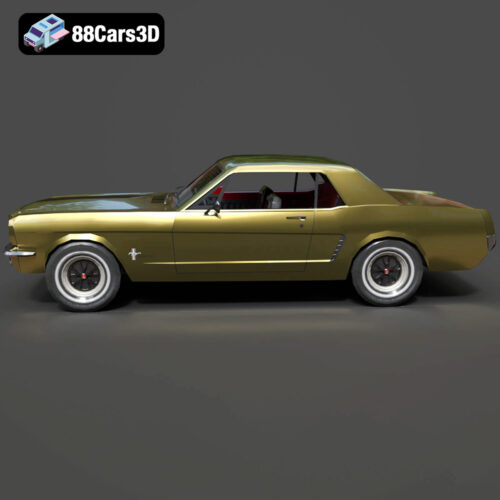 Ford_Mustang_Coupe_1965-02 Ford Mustang Coupe 1965 3D Model