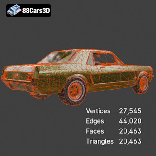 Ford_Mustang_Coupe_1965-09 Ford Mustang Coupe 1965 3D Model