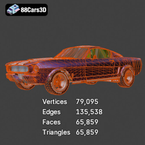 Ford Mustang Coupe 1965 3D Model