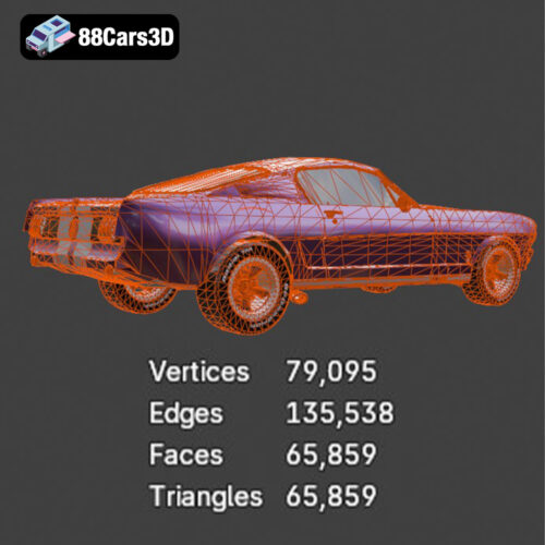 Ford Mustang Coupe 1965 3D Model