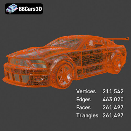 Ford Mustang GTR 3D Model