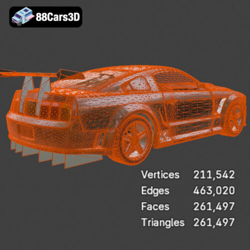 Ford Mustang GTR 3D Model