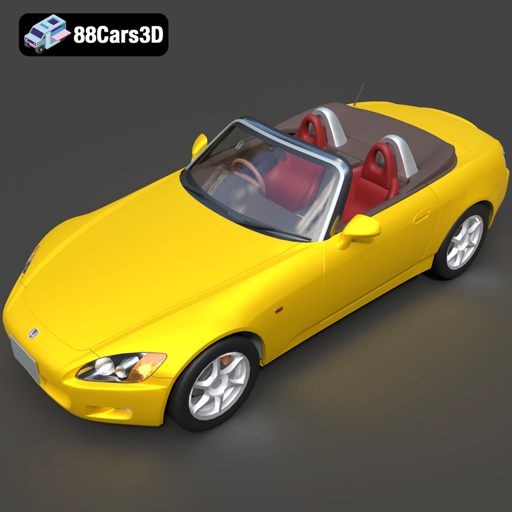 Honda S2000 3D Model 3D Printable STL - 88Cars3D Download 3D Car
