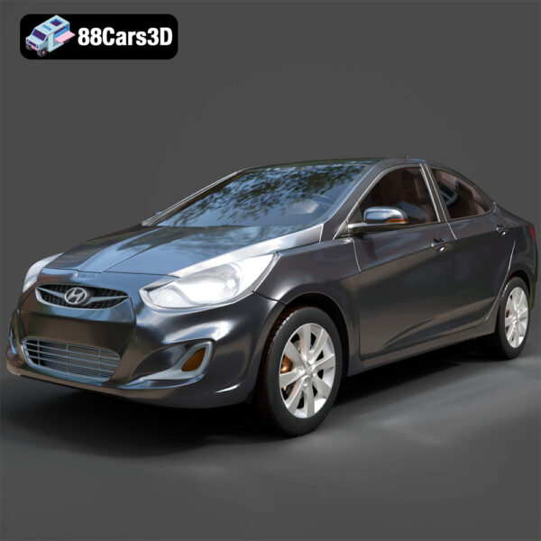 Hyundai Accent - Solaris-001 Hyundai Accent - Solaris 3D Model