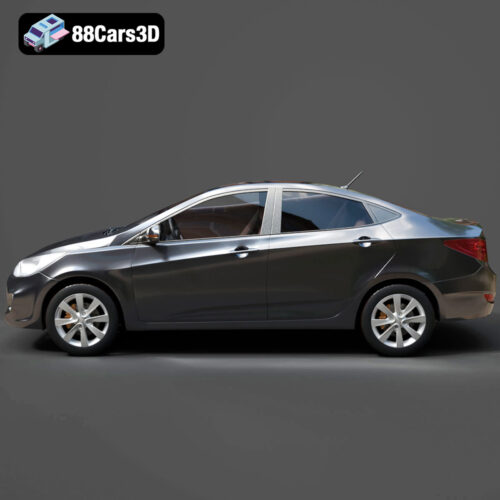 Hyundai Accent - Solaris-002 Hyundai Accent - Solaris 3D Model