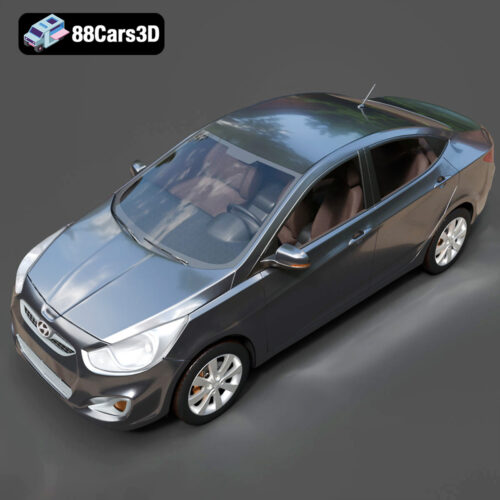 Hyundai Accent - Solaris-007 Hyundai Accent - Solaris 3D Model