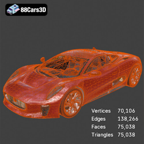 Jaguar C-X75-008 Jaguar C-X75 3D Model
