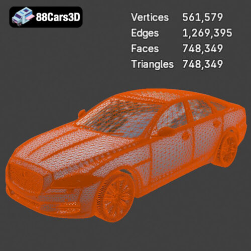 Jaguar XJ 2009 3D Model