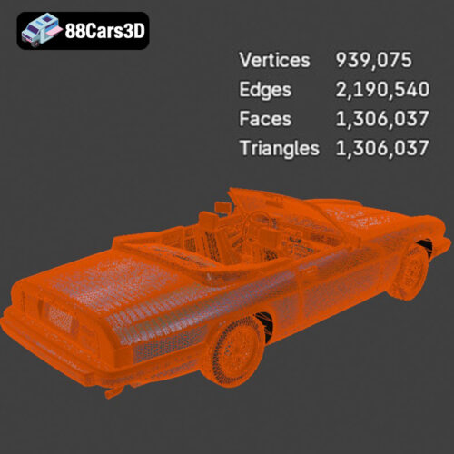 Jaguar XJS convertible 1975-009 Jaguar XJS Convertible 1975 3D Model