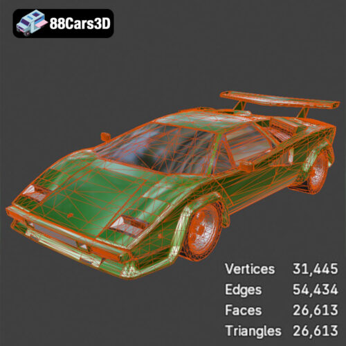Lamborghini Countach 5000S 3D Model