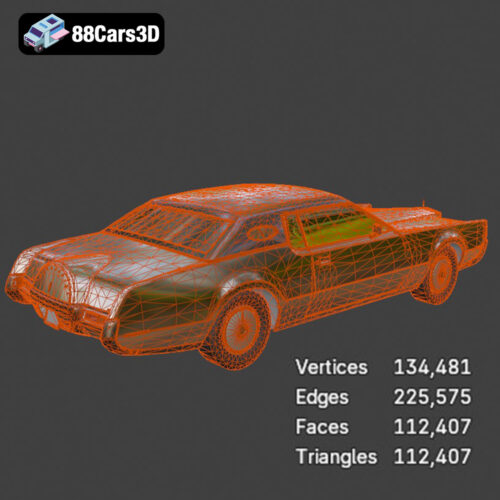 Lincoln Continental Mark IV 1972-009 Lincoln Continental Mark IV 1972 3D Model