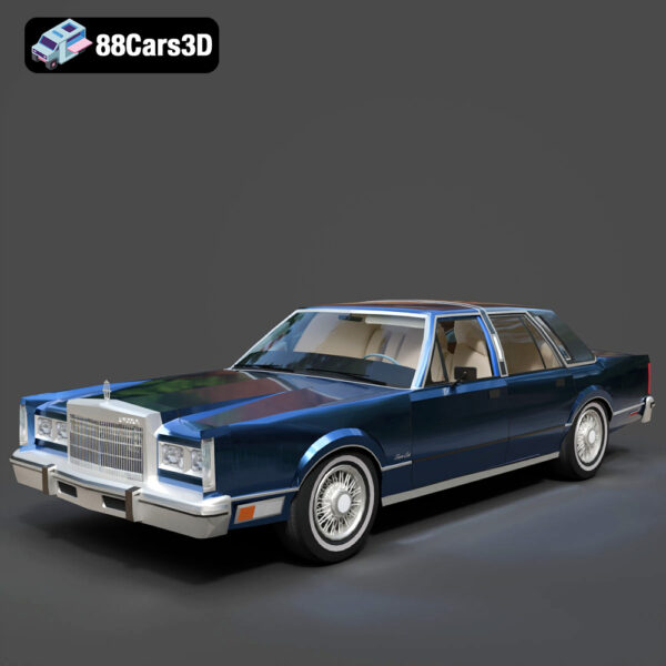 Lincoln_TownCar_1986-001 Lincoln Town Car 1986 3D Model