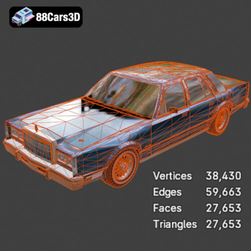 Lincoln Town Car 1986 3D Model