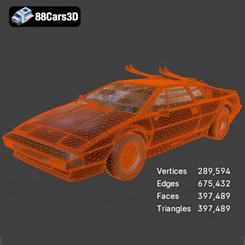 Lotus Turbo Esprit-008 Lotus Turbo Esprit 1980 3D Model