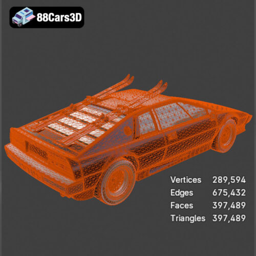 Lotus Turbo Esprit-009 Lotus Turbo Esprit 1980 3D Model