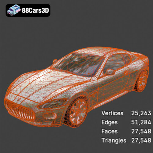 Maserati GranTurismo-008 Maserati GranTurismo 2007 3D Model