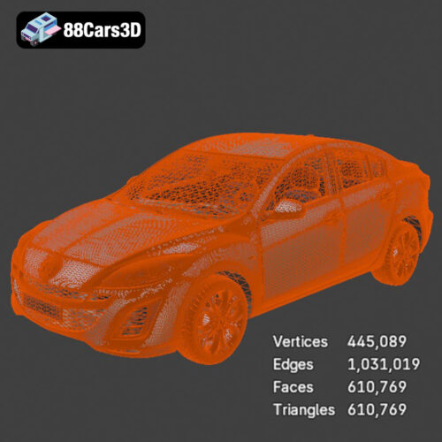 Mazda 3 Sedan-008 Mazda 3 Sedan 3D Model