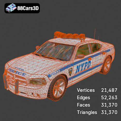 Dodge Charger Police NYPD 3D Model