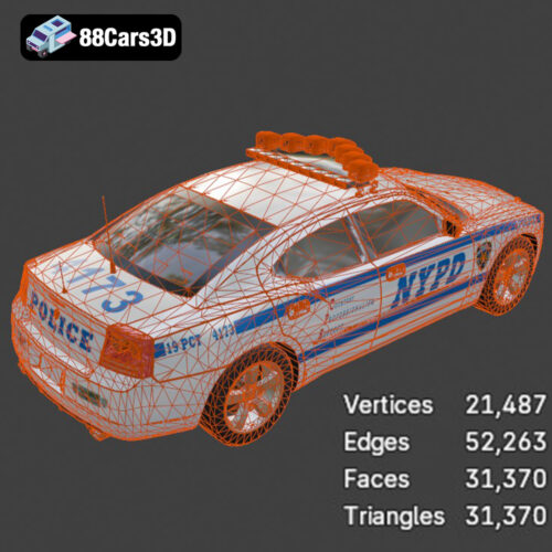 Dodge Charger Police NYPD 3D Model