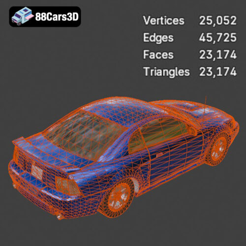 Ford Mustang 1999-009 Ford Mustang 1999 3D Model