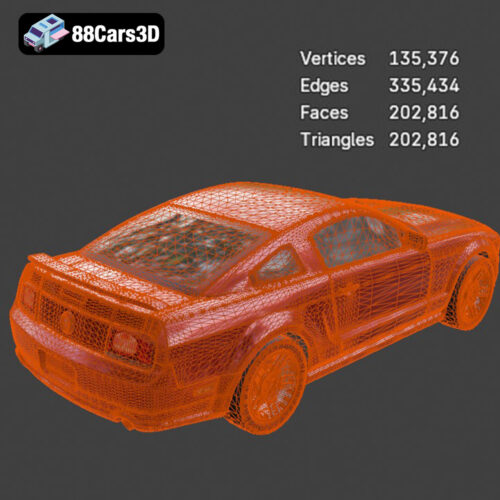 Ford Mustang 2005 3D Model
