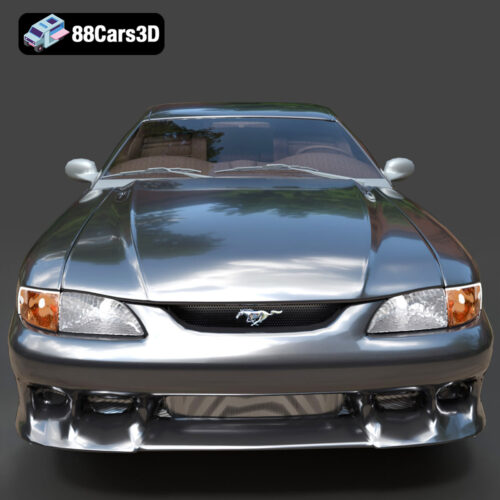Ford Mustang Coupe 1996 3D Model - Gallery Image 4 Ford Mustang Coupe 1996 3D Model