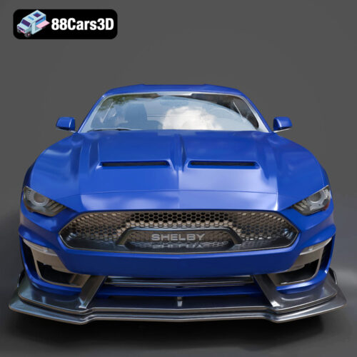 Ford Mustang Shelby Super Snake Concept 2018 3D Model - Gallery Image 2 Ford Mustang Shelby Super Snake Concept 2018 3D Model