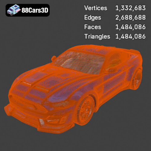 Ford Mustang Shelby Super Snake Concept 2018 3D Model - Gallery Image 1 Ford Mustang Shelby Super Snake Concept 2018 3D Model