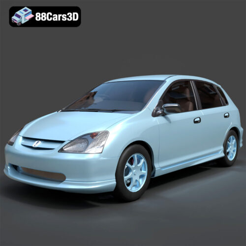 Honda Civic 2001-001 Honda Civic 2001 3D Model