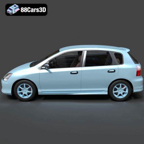 Honda Civic 2001-002 Honda Civic 2001 3D Model