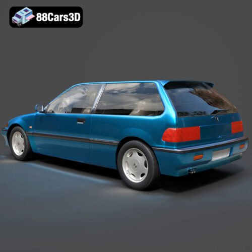 Honda Civic IV Hatchback 1987–1991 3D Model