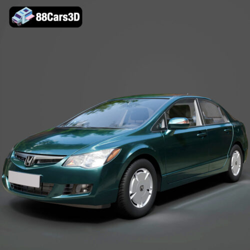 Honda Civic Sedan-001 Honda Civic sedan 3D Model