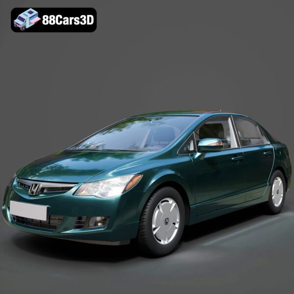 Honda Civic Sedan-001 Honda Civic sedan 3D Model