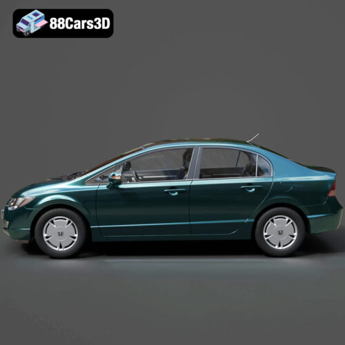 Honda Civic Sedan-002 Honda Civic sedan 3D Model